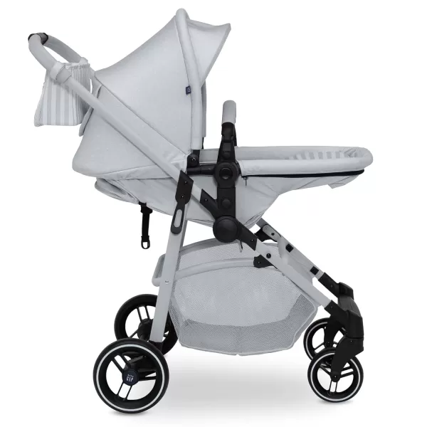 GAP babyGap 2-in-1 Carriage Stroller - Car Seat Compatible - Easy One-Handed Fold - Lightweight Stoller with Oversized Canopy &amp; Reclining Seat - Made with Sustainable Materials, Black Camo