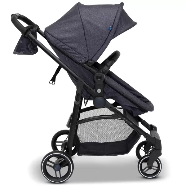 GAP babyGap 2-in-1 Carriage Stroller - Car Seat Compatible - Easy One-Handed Fold - Lightweight Stoller with Oversized Canopy &amp; Reclining Seat - Made with Sustainable Materials, Black Camo