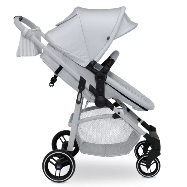 GAP babyGap 2-in-1 Carriage Stroller - Car Seat Compatible - Easy One-Handed Fold - Lightweight Stoller with Oversized Canopy &amp; Reclining Seat - Made with Sustainable Materials, Black Camo