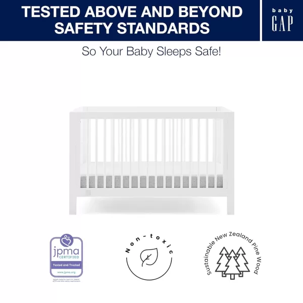 GAP babyGap Charlie 6-in-1 Convertible Crib - Greenguard Gold Certified, Blush Pink