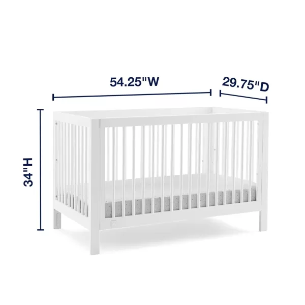 GAP babyGap Charlie 6-in-1 Convertible Crib - Greenguard Gold Certified, Blush Pink