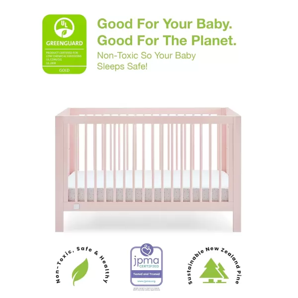 GAP babyGap Charlie 6-in-1 Convertible Crib - Greenguard Gold Certified, Blush Pink