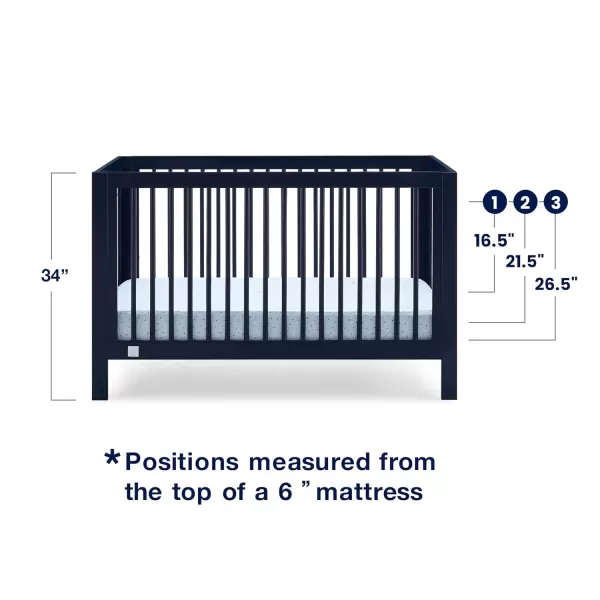 GAP babyGap Charlie 6-in-1 Convertible Crib - Greenguard Gold Certified, Blush Pink