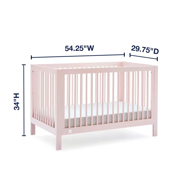 GAP babyGap Charlie 6-in-1 Convertible Crib - Greenguard Gold Certified, Blush Pink