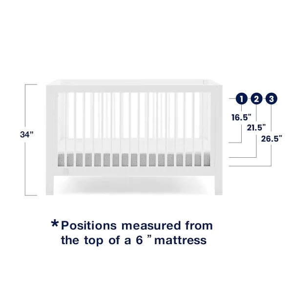 GAP babyGap Charlie 6-in-1 Convertible Crib - Greenguard Gold Certified, Blush Pink