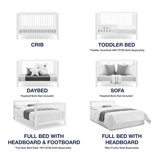 GAP babyGap Charlie 6-in-1 Convertible Crib - Greenguard Gold Certified, Blush Pink