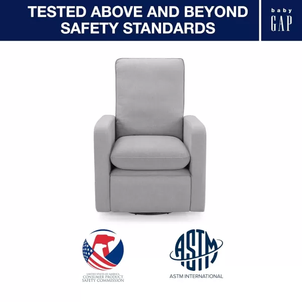 GAP babyGap Cloud Recliner with LiveSmart Evolve - Sustainable Performance Fabric, Artic