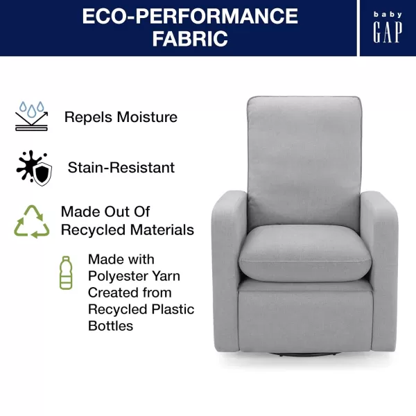 GAP babyGap Cloud Recliner with LiveSmart Evolve - Sustainable Performance Fabric, Artic