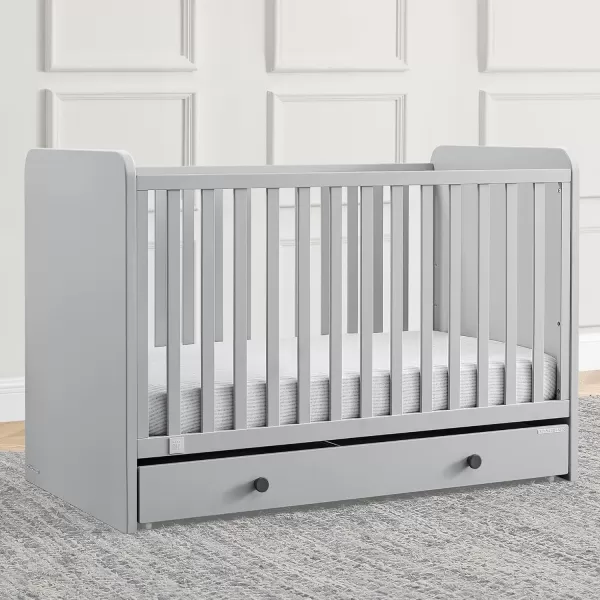 GAP babyGap Graham 4-in-1 Convertible Crib with Storage Drawer - Greenguard Gold Certified, Bianca White