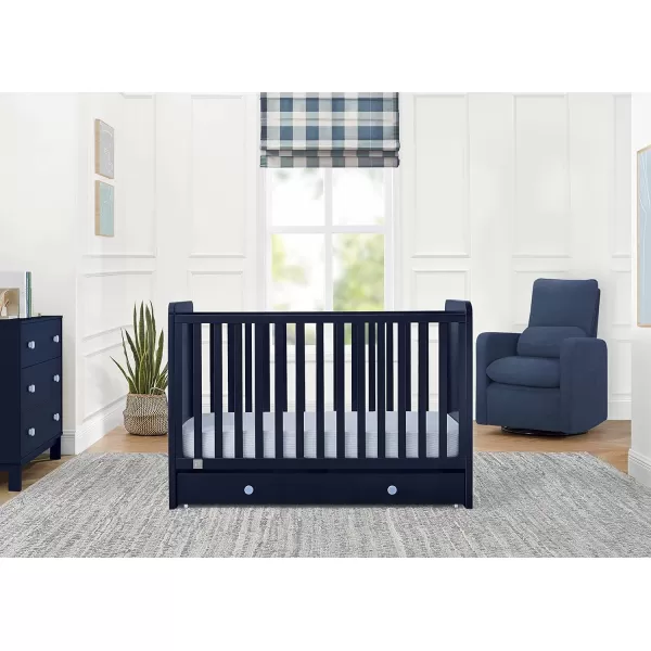 GAP babyGap Graham 4-in-1 Convertible Crib with Storage Drawer - Greenguard Gold Certified, Bianca White