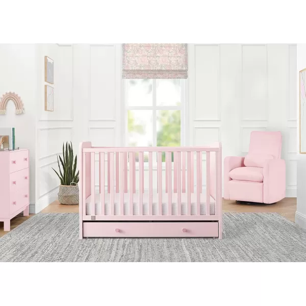GAP babyGap Graham 4-in-1 Convertible Crib with Storage Drawer - Greenguard Gold Certified, Bianca White