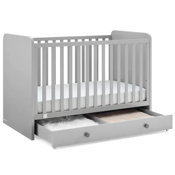 GAP babyGap Graham 4-in-1 Convertible Crib with Storage Drawer - Greenguard Gold Certified, Bianca White