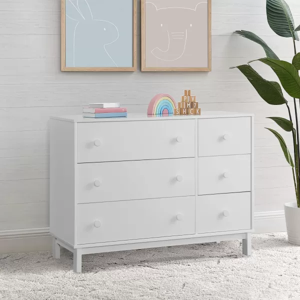 GAP babyGap Legacy 6 Drawer Dresser with Interlocking Drawers - Greenguard Gold Certified, Navy/Light Blue