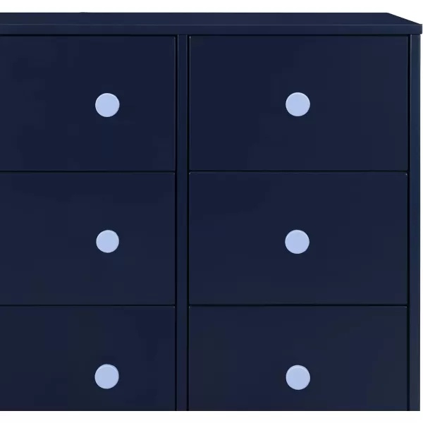 GAP babyGap Legacy 6 Drawer Dresser with Interlocking Drawers - Greenguard Gold Certified, Navy/Light Blue