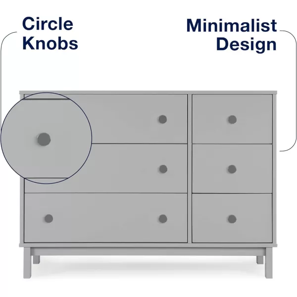 GAP babyGap Legacy 6 Drawer Dresser with Interlocking Drawers - Greenguard Gold Certified, Navy/Light Blue