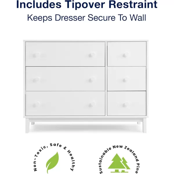 GAP babyGap Legacy 6 Drawer Dresser with Interlocking Drawers - Greenguard Gold Certified, Navy/Light Blue