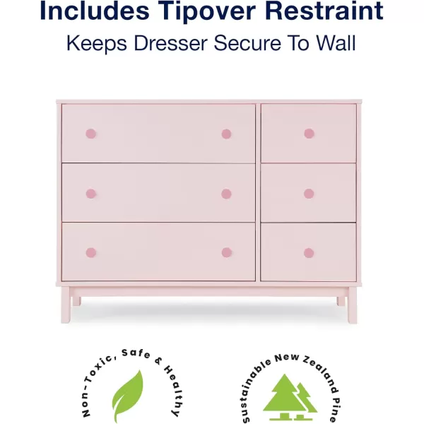 GAP babyGap Legacy 6 Drawer Dresser with Interlocking Drawers - Greenguard Gold Certified, Navy/Light Blue