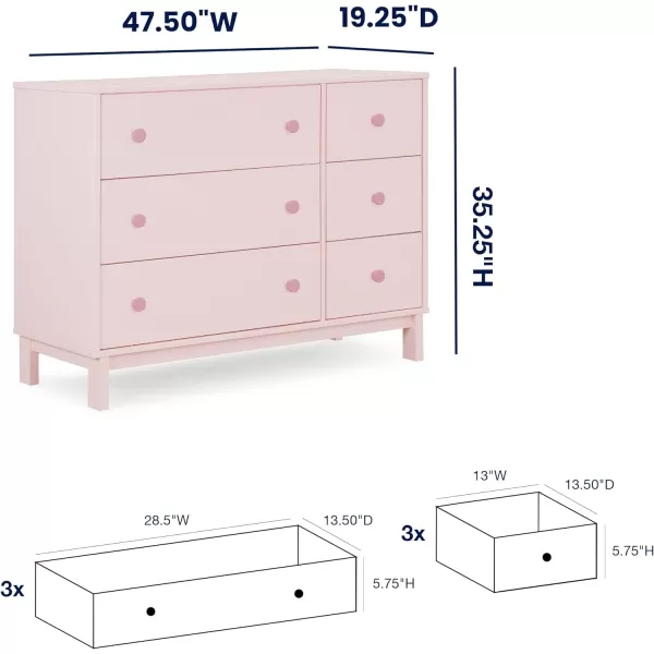 GAP babyGap Legacy 6 Drawer Dresser with Interlocking Drawers - Greenguard Gold Certified, Navy/Light Blue