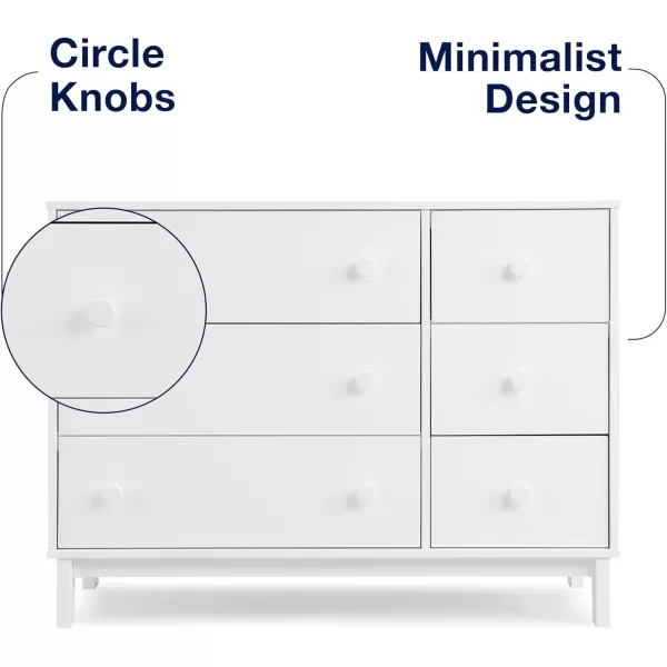 GAP babyGap Legacy 6 Drawer Dresser with Interlocking Drawers - Greenguard Gold Certified, Navy/Light Blue