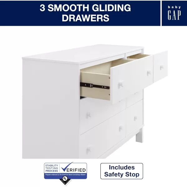 GAP babyGap Legacy 6 Drawer Dresser with Interlocking Drawers - Greenguard Gold Certified, Navy/Light Blue