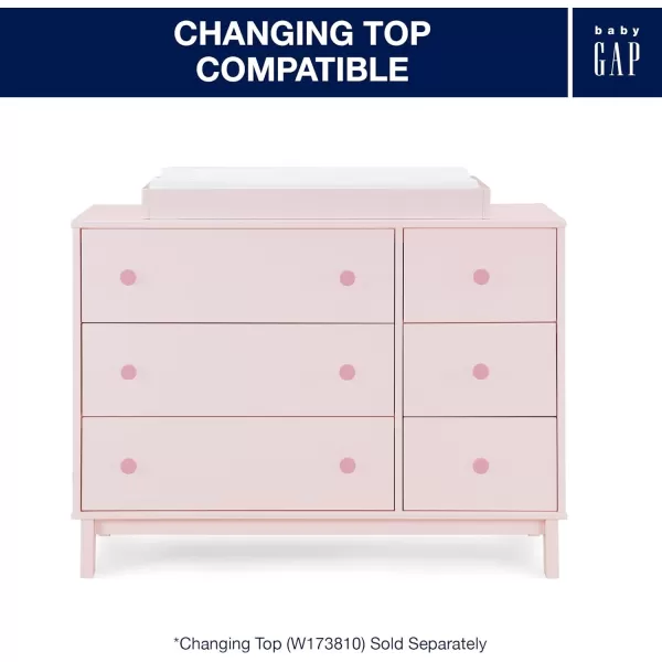 GAP babyGap Legacy 6 Drawer Dresser with Interlocking Drawers - Greenguard Gold Certified, Navy/Light Blue