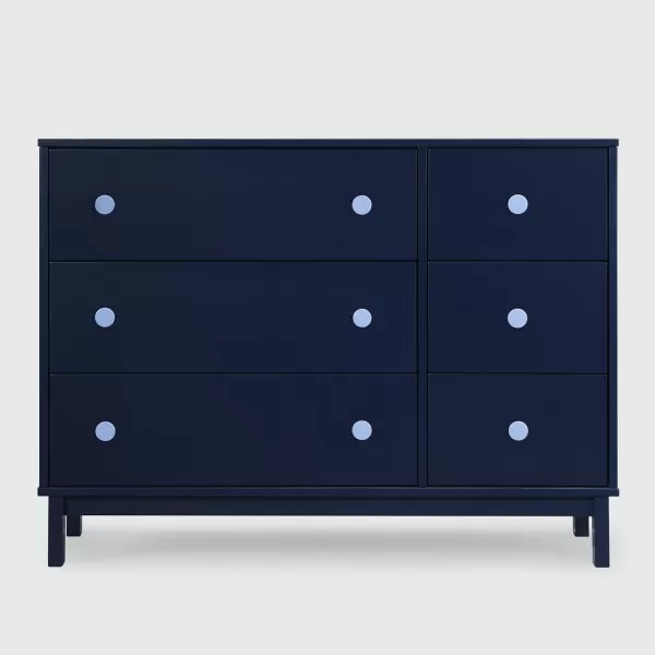 GAP babyGap Legacy 6 Drawer Dresser with Interlocking Drawers - Greenguard Gold Certified, Navy/Light Blue
