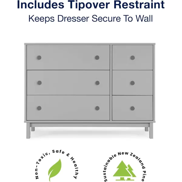 GAP babyGap Legacy 6 Drawer Dresser with Interlocking Drawers - Greenguard Gold Certified, Navy/Light Blue