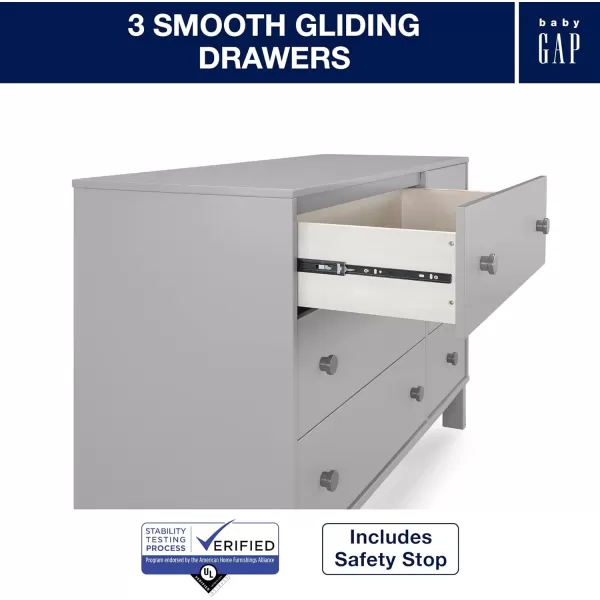 GAP babyGap Legacy 6 Drawer Dresser with Interlocking Drawers - Greenguard Gold Certified, Navy/Light Blue