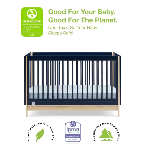 GAP babyGap Tate 4-in-1 Convertible Crib - Greenguard Gold Certified, Navy/Natural
