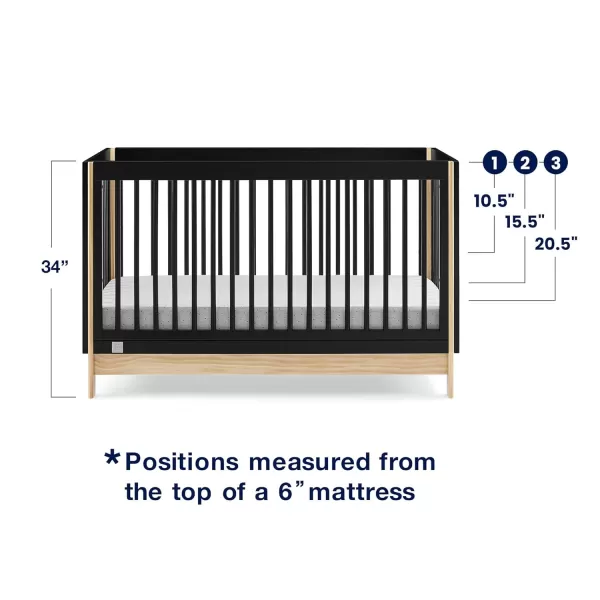 GAP babyGap Tate 4-in-1 Convertible Crib - Greenguard Gold Certified, Navy/Natural