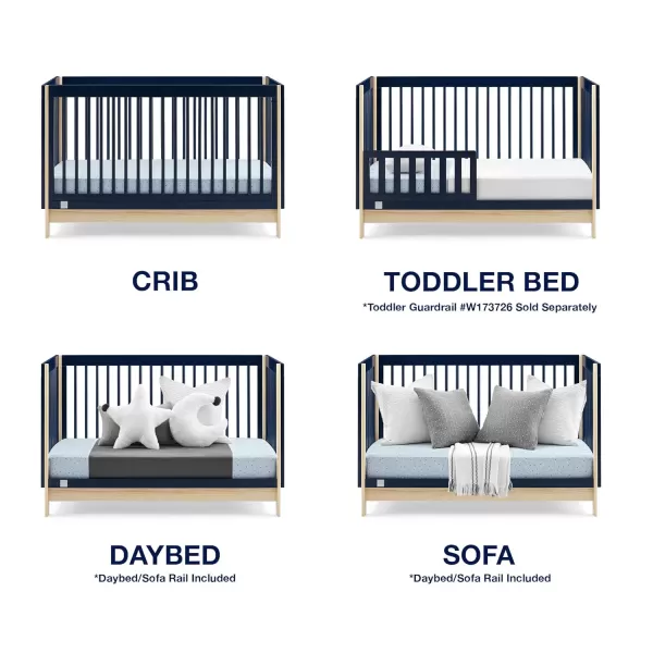 GAP babyGap Tate 4-in-1 Convertible Crib - Greenguard Gold Certified, Navy/Natural