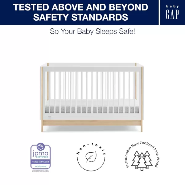 GAP babyGap Tate 4-in-1 Convertible Crib - Greenguard Gold Certified, Navy/Natural