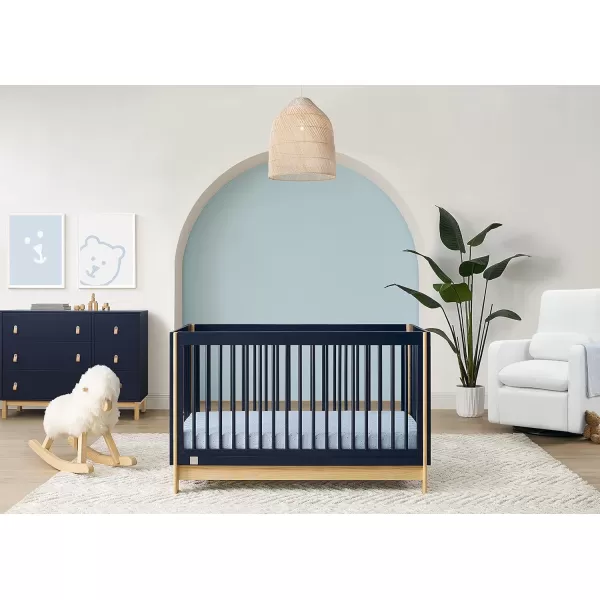 GAP babyGap Tate 4-in-1 Convertible Crib - Greenguard Gold Certified, Navy/Natural