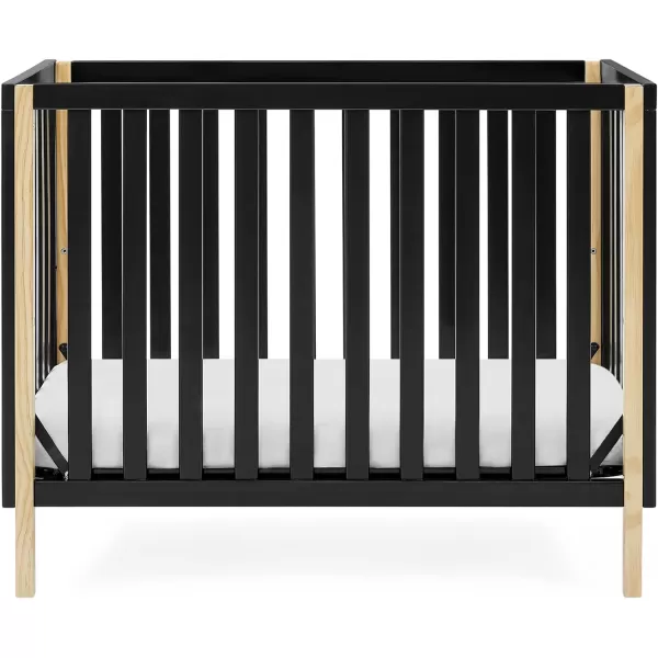 Gio Mini Crib with 2.75" Mattress Included, Ebony/Natural