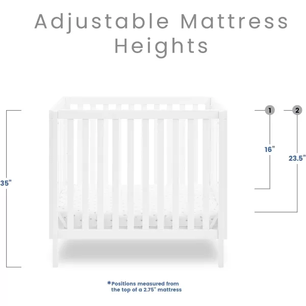 Gio Mini Crib with 2.75" Mattress Included, Ebony/Natural
