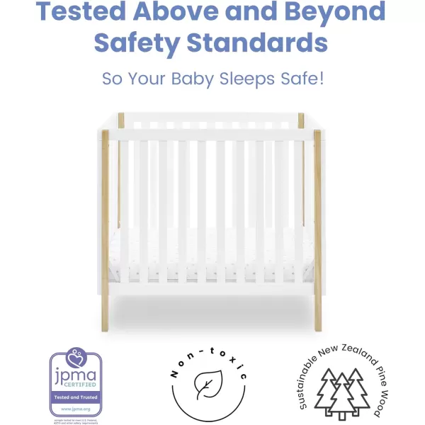 Gio Mini Crib with 2.75" Mattress Included, Ebony/Natural