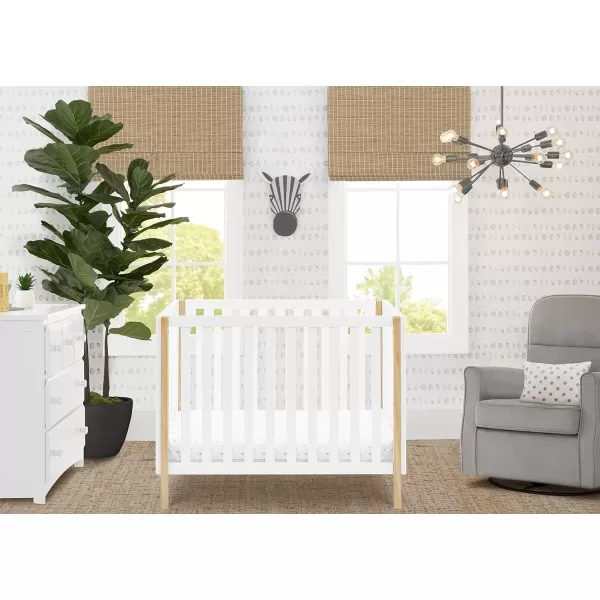 Gio Mini Crib with 2.75" Mattress Included, Ebony/Natural