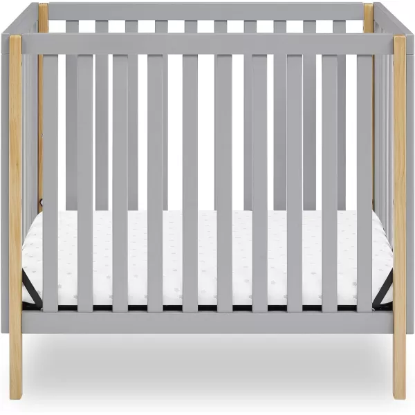 Gio Mini Crib with 2.75" Mattress Included, Ebony/Natural