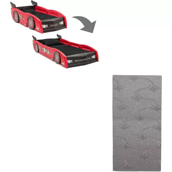 Grand Prix Race Car Toddler &amp; Twin Bed - Made in USA, Black