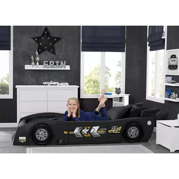 Grand Prix Race Car Toddler &amp; Twin Bed - Made in USA, Black