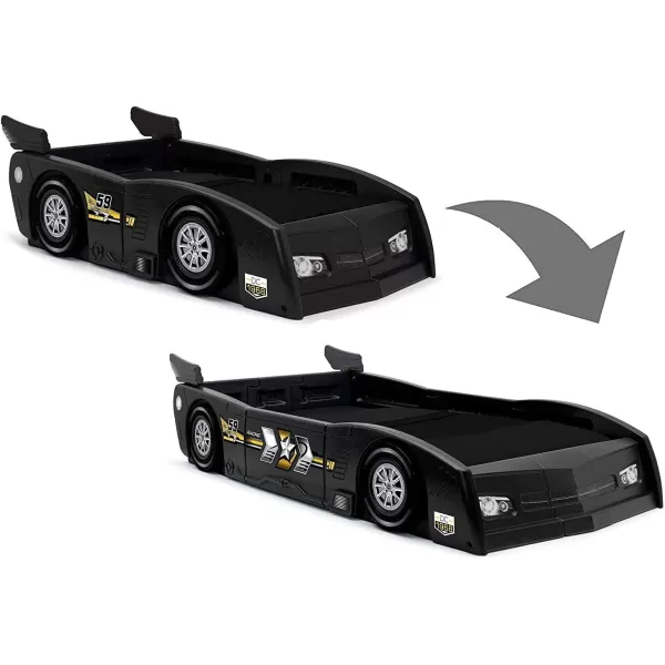 Grand Prix Race Car Toddler &amp; Twin Bed - Made in USA, Black
