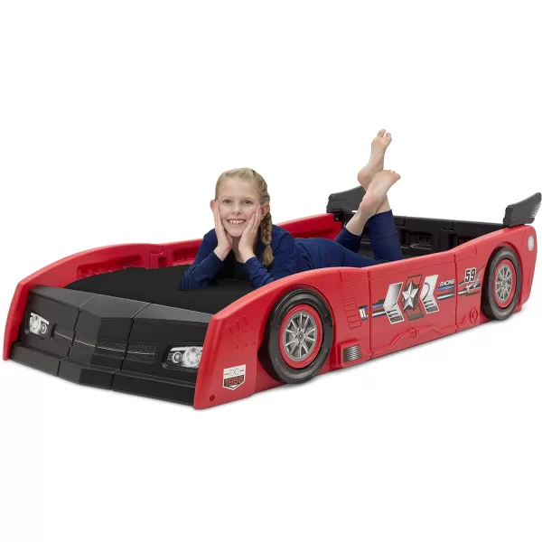 Grand Prix Race Car Toddler &amp; Twin Bed - Made in USA, Black