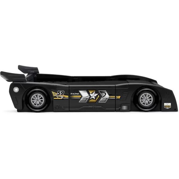 Grand Prix Race Car Toddler &amp; Twin Bed - Made in USA, Black