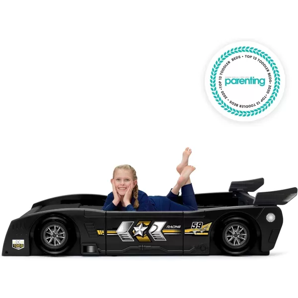 Grand Prix Race Car Toddler &amp; Twin Bed - Made in USA, Black