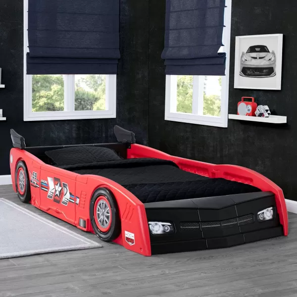 Grand Prix Race Car Toddler &amp; Twin Bed - Made in USA, Black