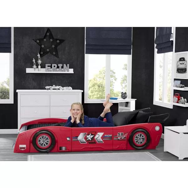 Grand Prix Race Car Toddler &amp; Twin Bed - Made in USA, Black