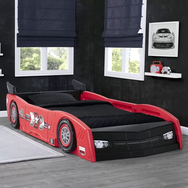 Grand Prix Race Car Toddler &amp; Twin Bed - Made in USA, Black