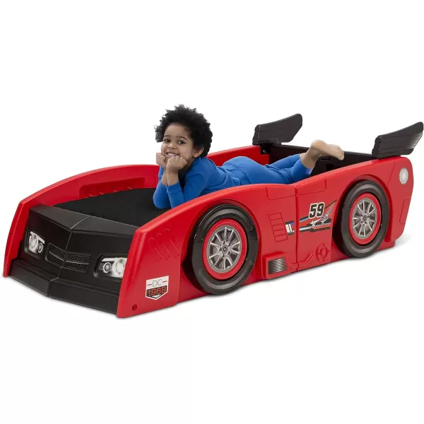 Grand Prix Race Car Toddler &amp; Twin Bed - Made in USA, Black