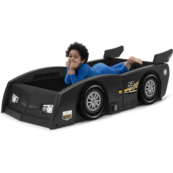 Grand Prix Race Car Toddler &amp; Twin Bed - Made in USA, Black