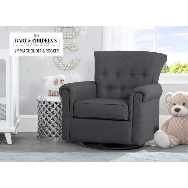 Harper Glider Swivel Rocker Chair, Charcoal